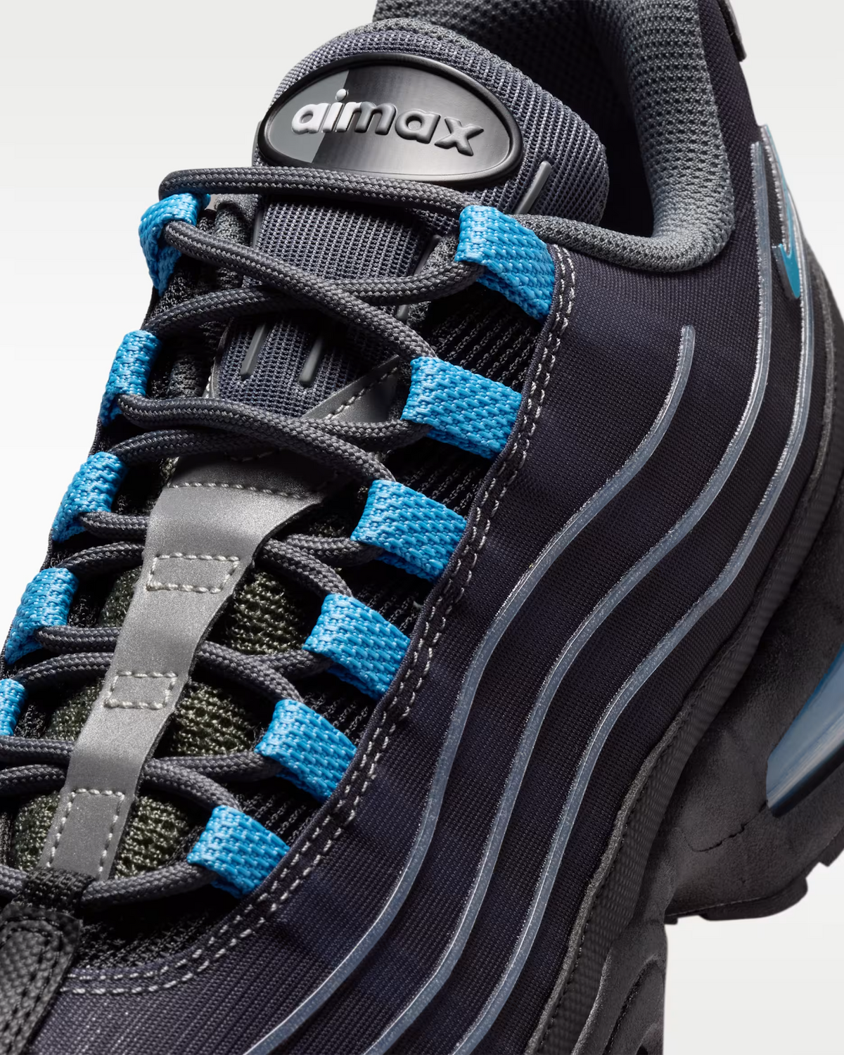 IH7853-002 Nike Air Max 95 Big Bubble Tech "Black/University Blue" (Men's)