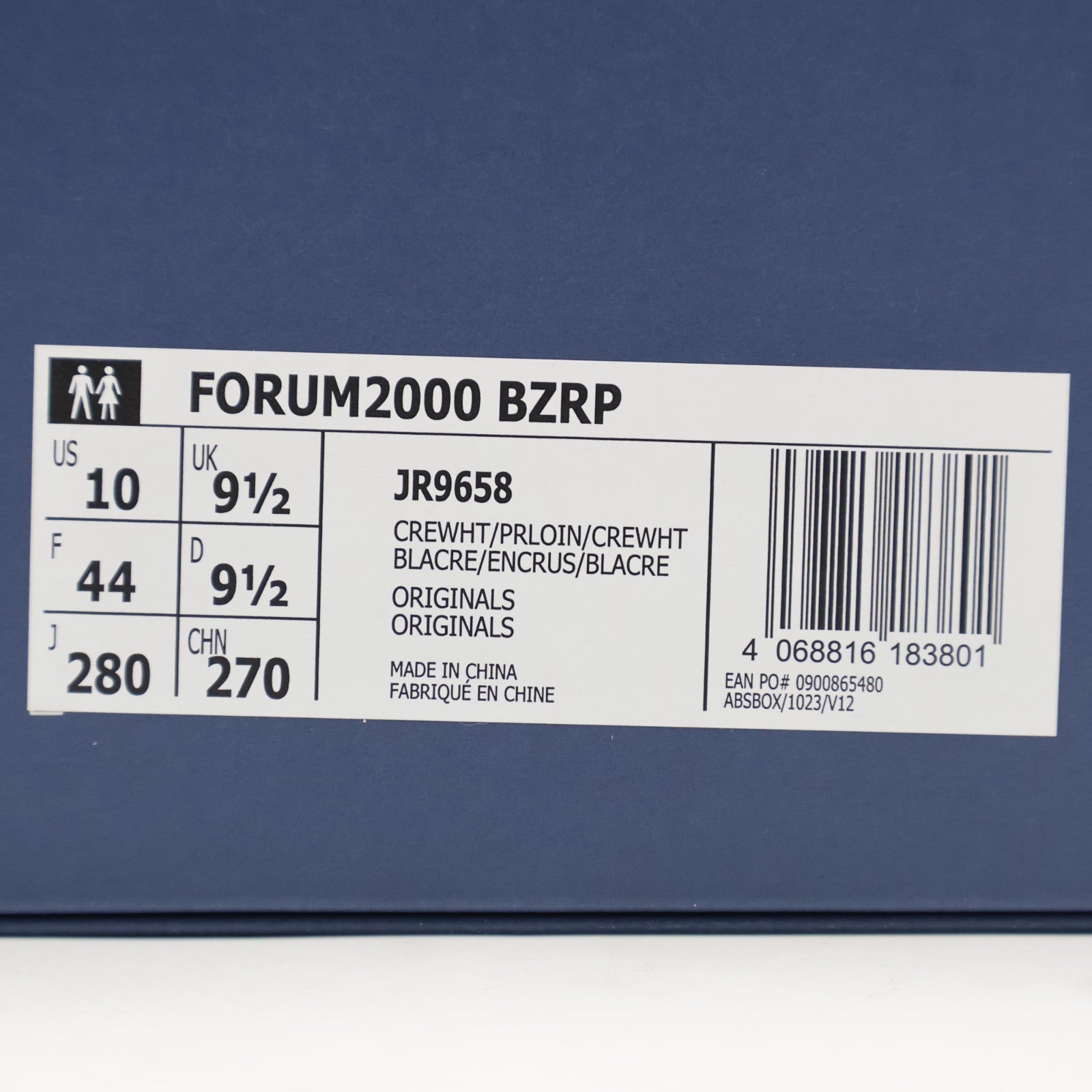 JR9658 BzRP adidas Originals Forum 2000 Core Black Cloud White (Men's)