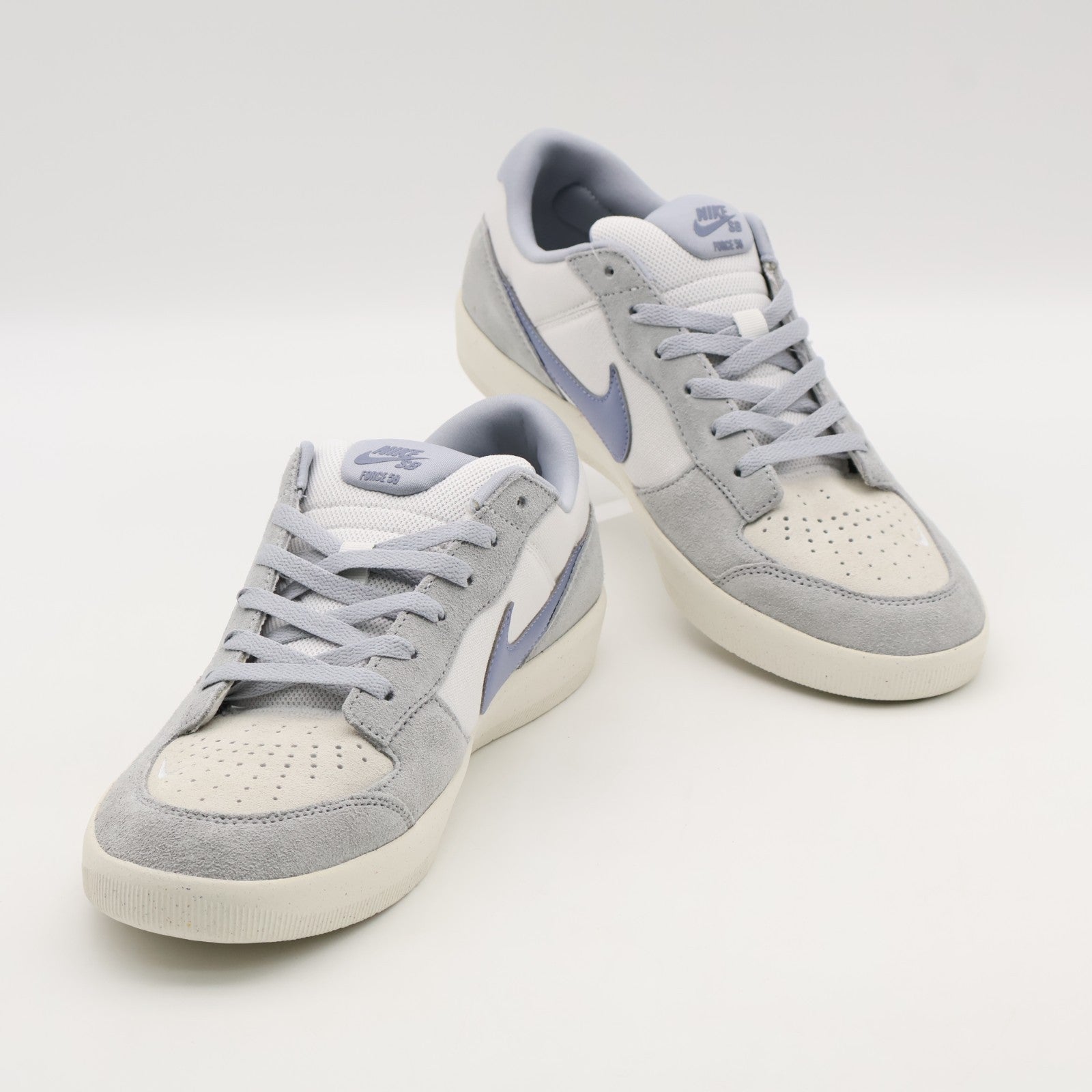 IH0636-141 Nike SB Force 58 Skateboarding Shoes White Sail Wolf Grey (Men's)