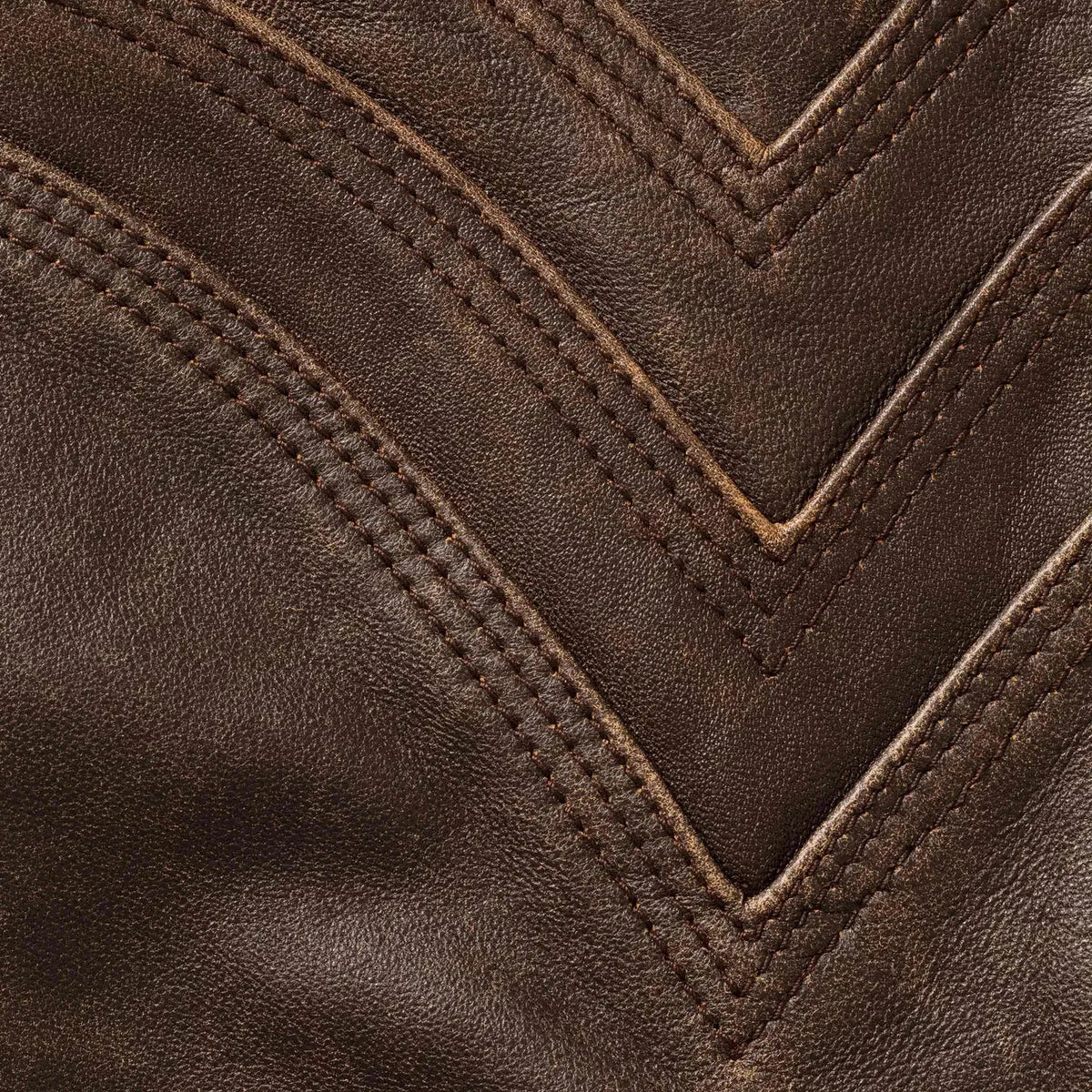 Supreme S Logo Leather Baggy 5-Pocket Jean Brown