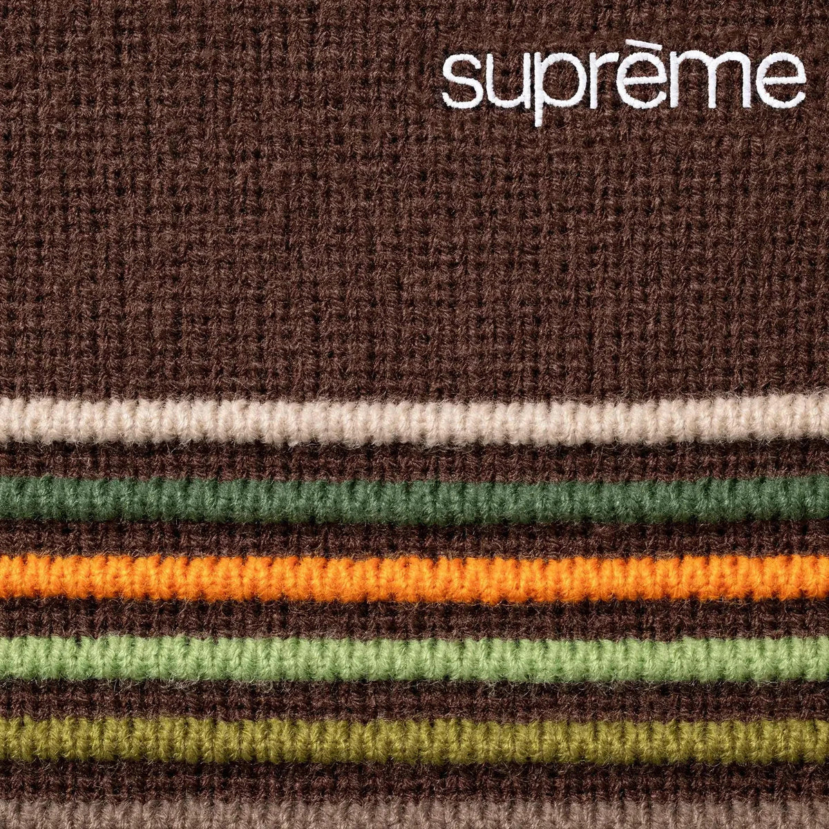 Supreme Raised Stripe Sweater Brown