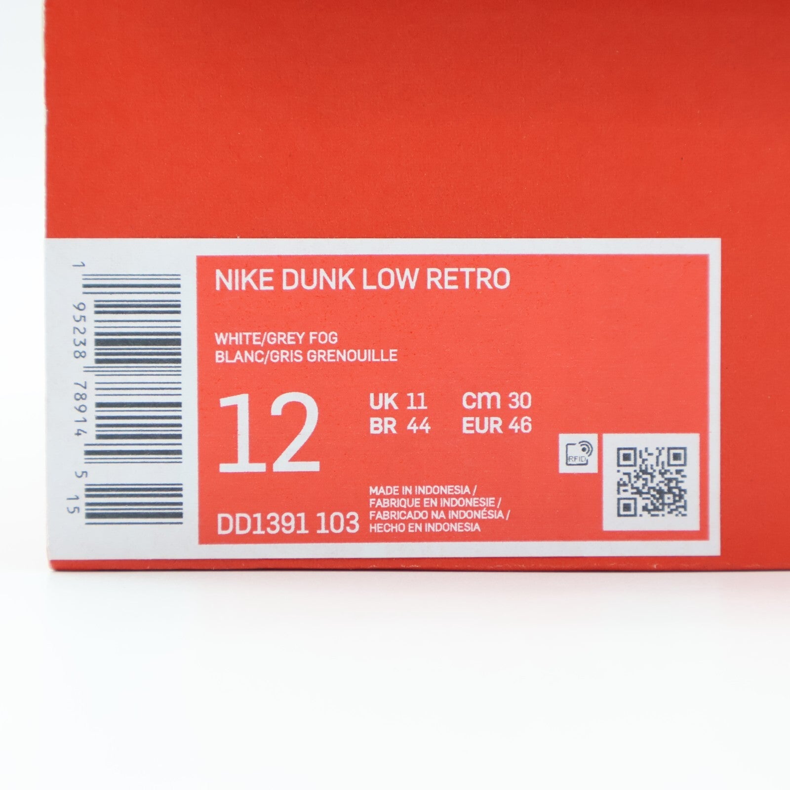 DD1391-103 Nike Dunk Low Gray Fog White Light Gray Photon Dust Steel (Men's)