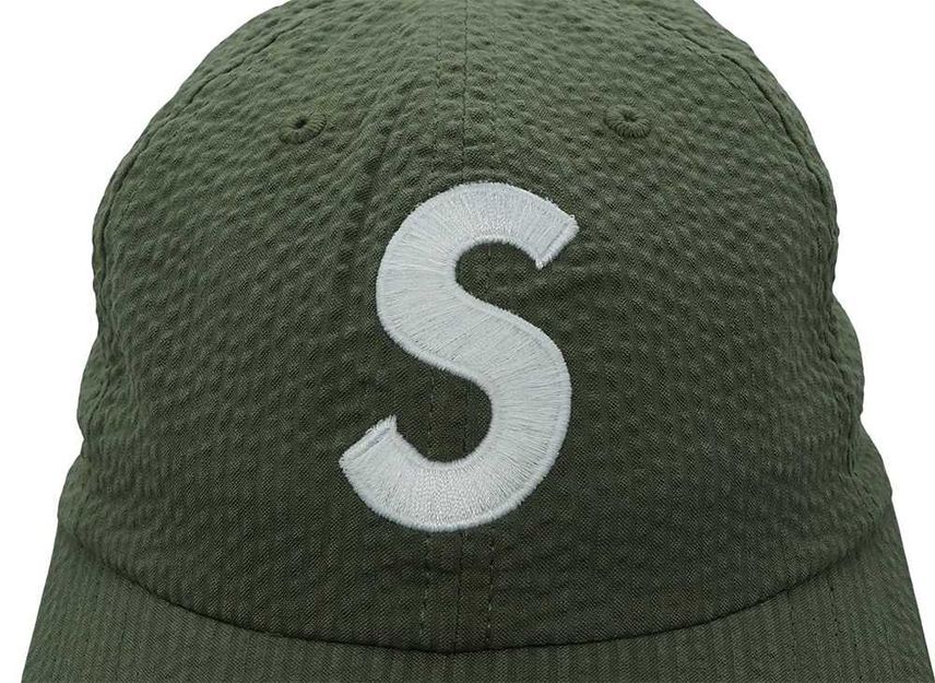 Supreme Seersucker S Logo 6-Panel Green