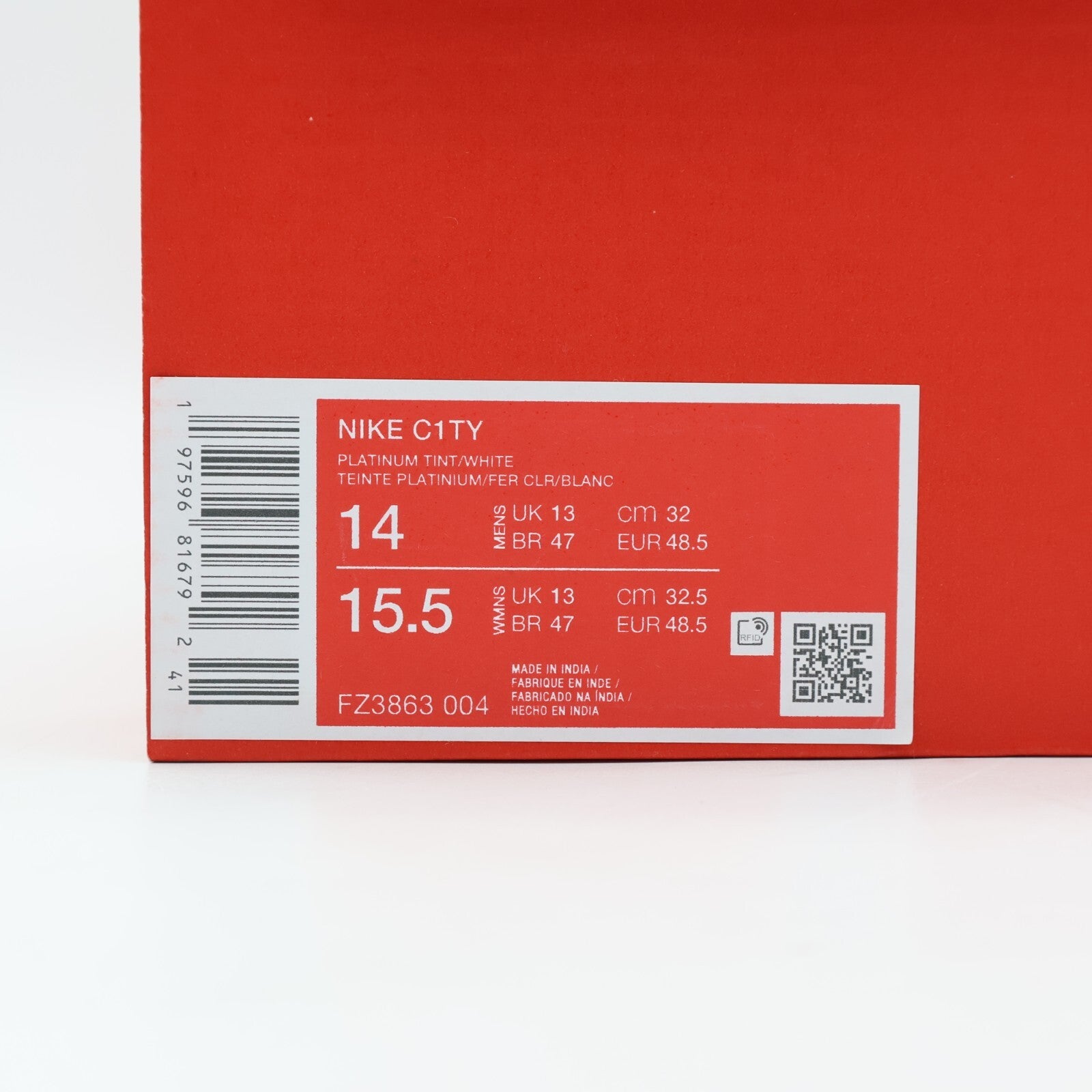FZ3863-004 Nike C1TY Platinum Tint Safety Orange (Men's)