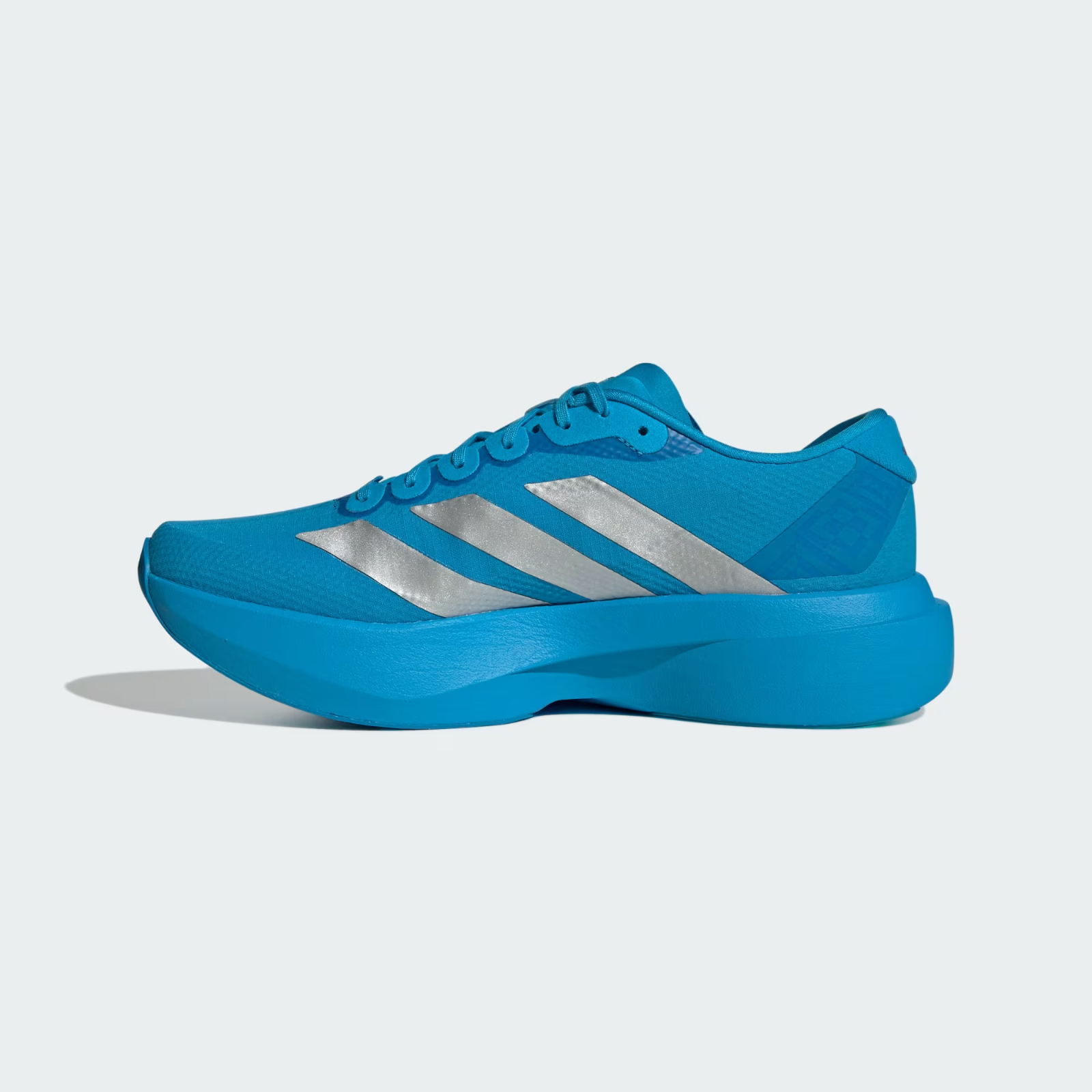 JR2023 adidas Adizero EVO SL Woven Solar Blue Silver Metallic Lucid Red (Men's)