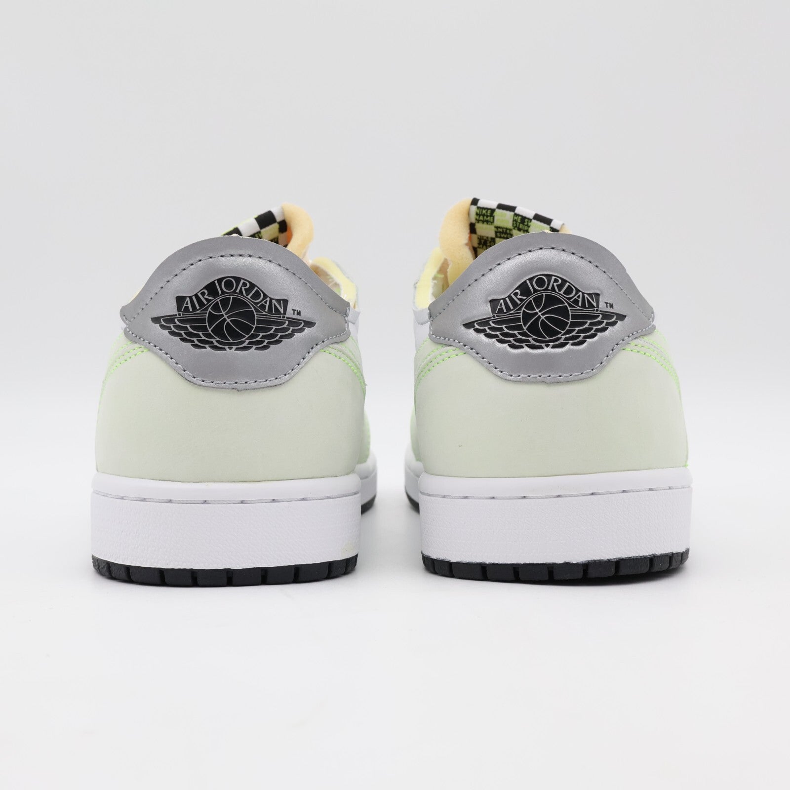 DM7837-103 Nike Air Jordan 1 Retro Low White Ghost Green Black Grey  (Men's)