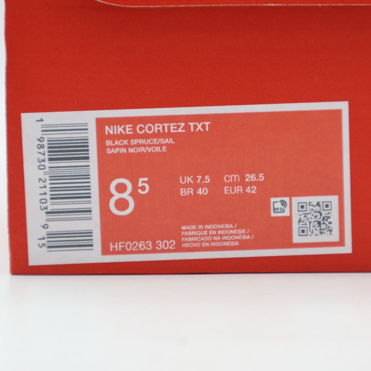 HF0263-302 Nike Cortez Textile Black SpruceSail (Men's)