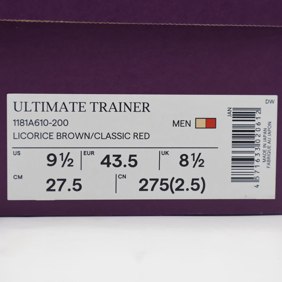 1181A610-200 Onitsuka Tiger NIPPON MADE ULTIMATE TRAINER LICORICE BROWN (Men's)