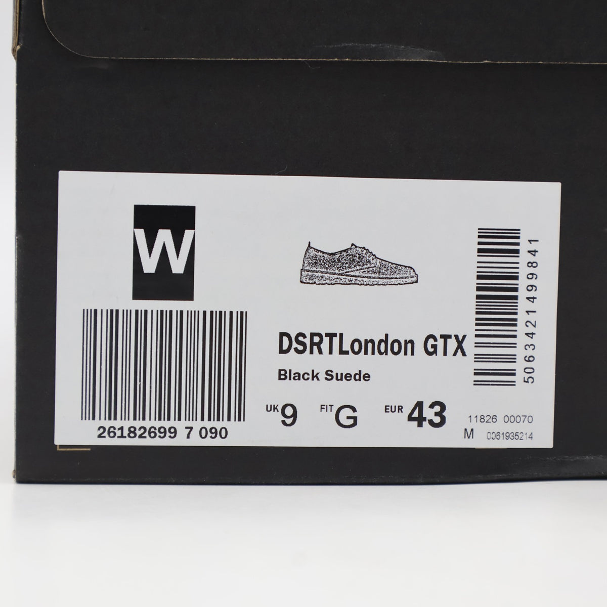 26182699 Clarks Desert London GORE-TEX Black Suede (Men's)