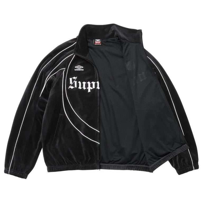 Supreme x Umbro Velour Track Jacket Black