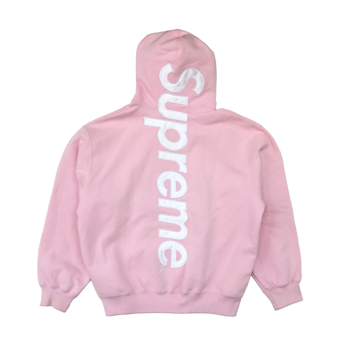 Supreme Satin Applique Hooded Sweatshirt Light Pink