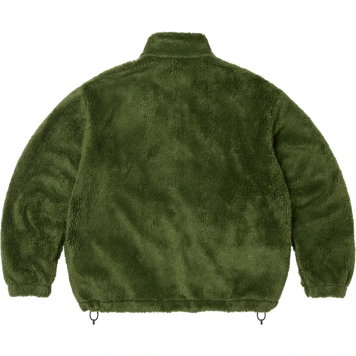 Supreme Shoulder Logo Fleece Jacket Green