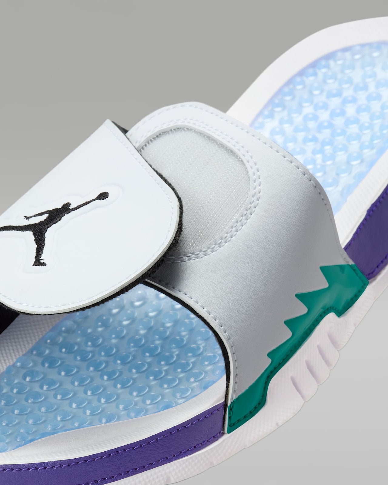 555501-103 Nike Jordan Hydro 5 Retro Slide White New Emerald Grape Ice  (Men's)