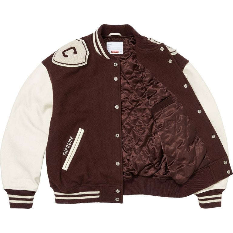 Supreme Captains Varsity Jacket Brown