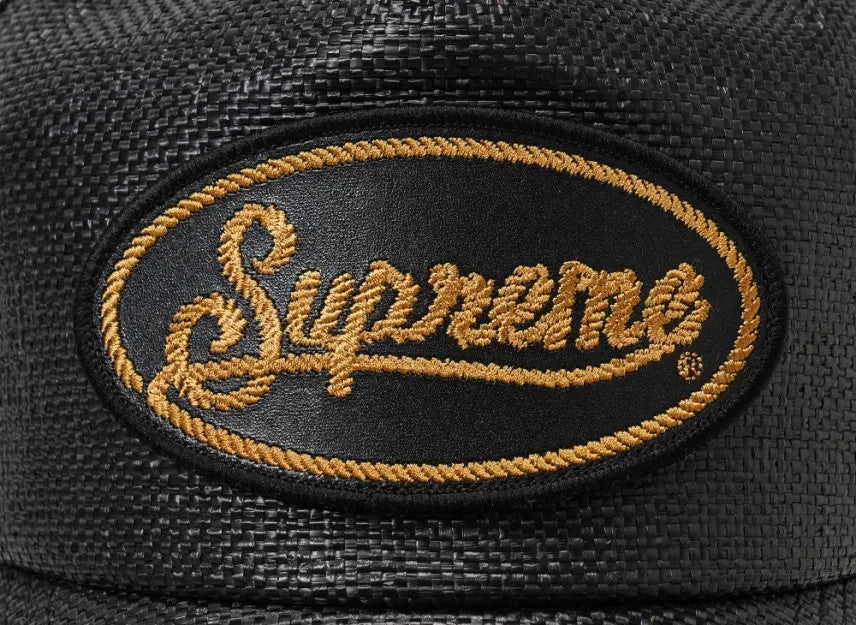 Supreme Raffia Mesh Back 5-Panel "Black"