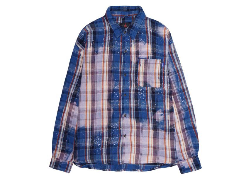 FQ5453-498/FQ5454-498 Nike JORDAN Awake NY Flannel Shirt Blue Pink