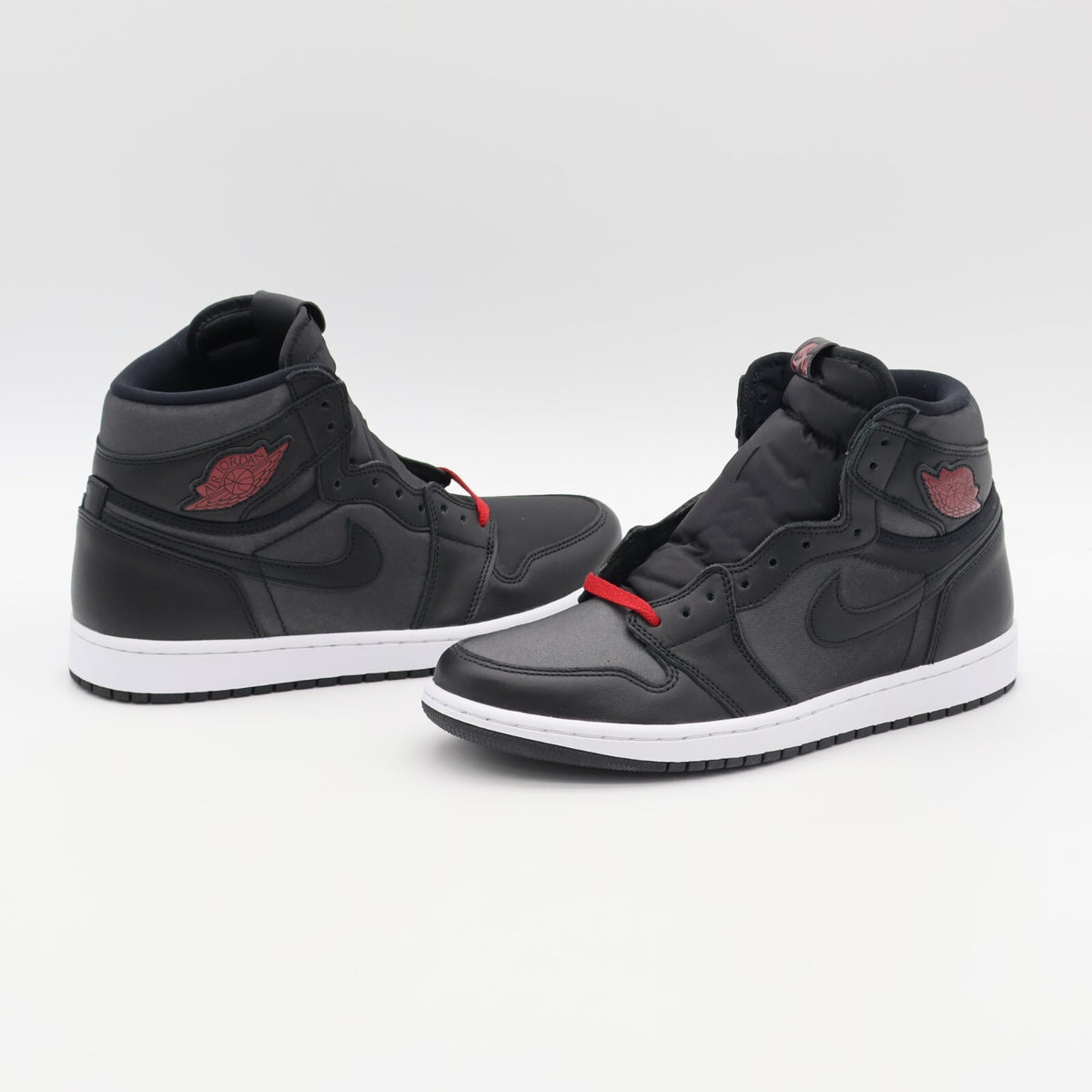 555088-060 Nike Air Jordan 1 Retro High OG Black Gym Red Satin Metallic (Men's)
