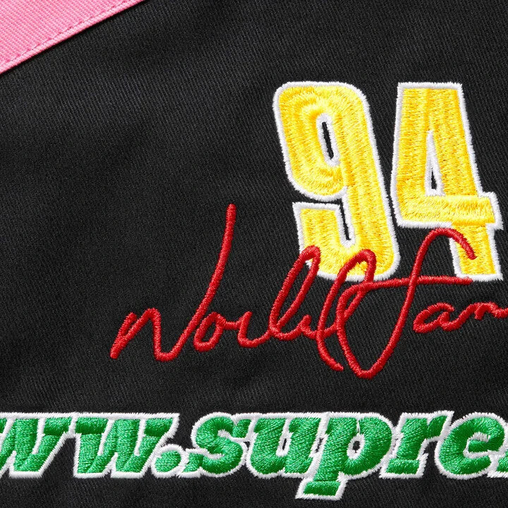 Supreme SpongeBob SquarePants Jeff Hamilton Racing Jacket Black