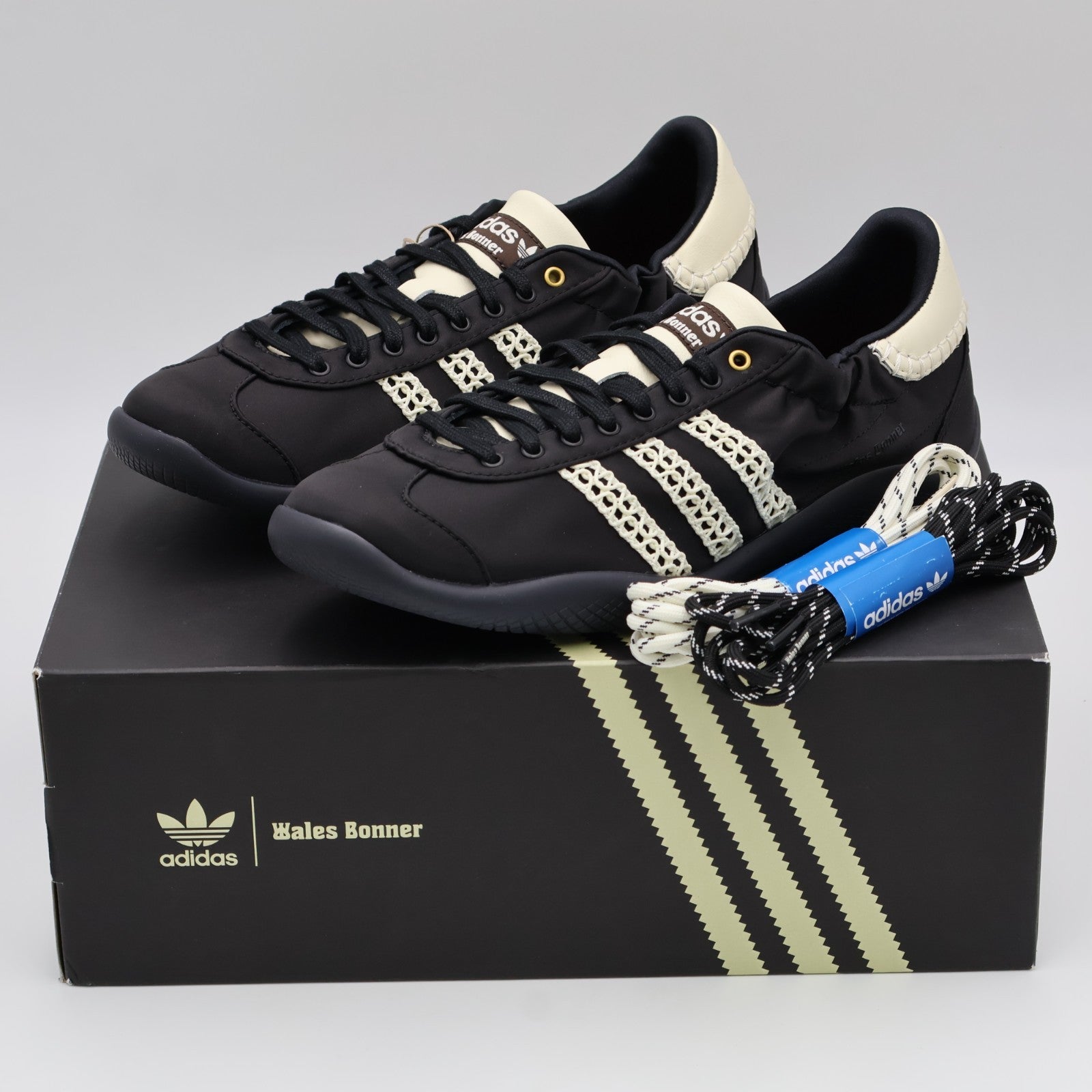 IH7259 Wales Bonner adidas Originals Karintha Low Satin Core Black (Men's)
