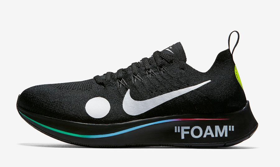 AO2115-001 Off-White Ã Nike Zoom Fly Mercurial Flyknit Black White Volt (Men's)