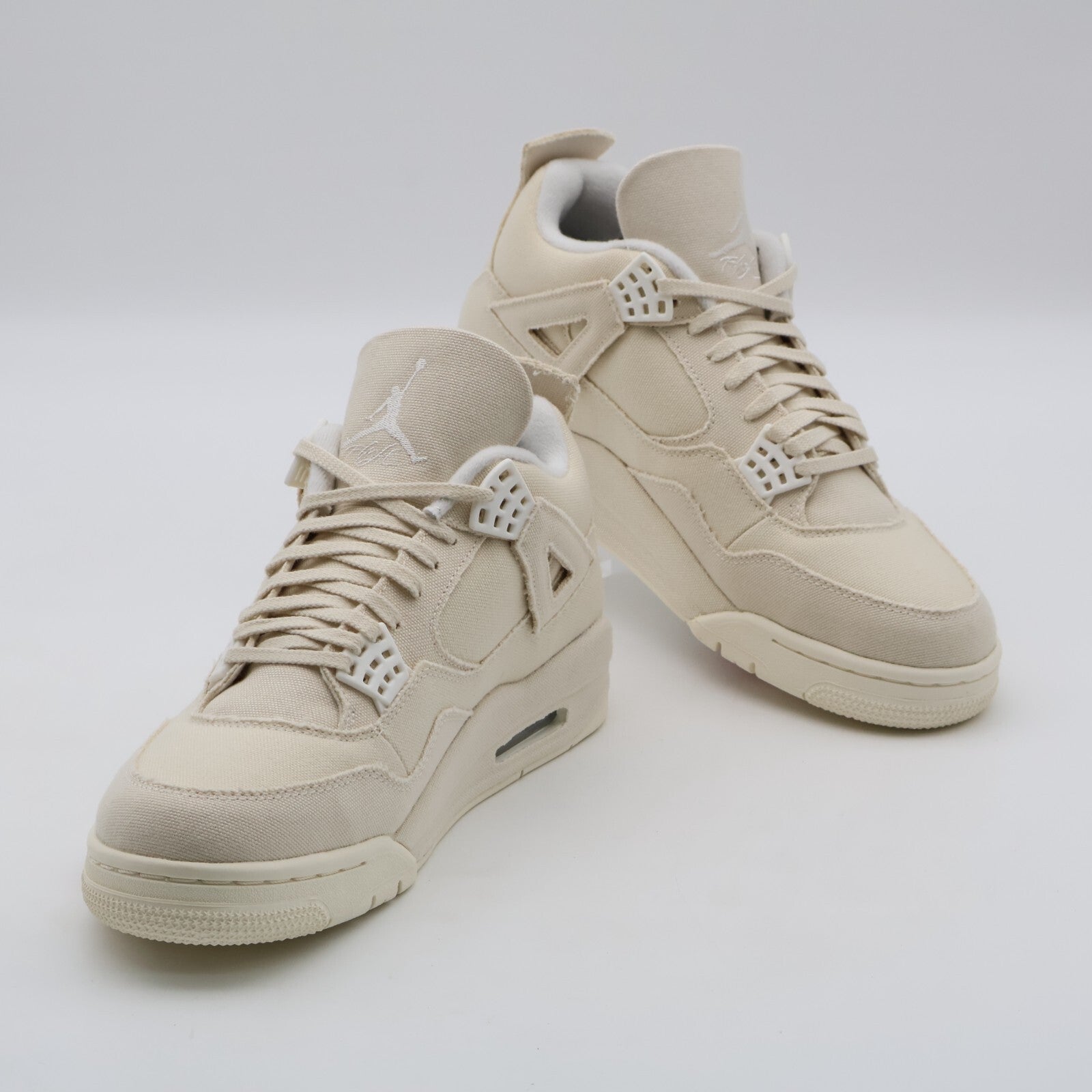 DQ4909-100 Nike Air Jordan 4 Sail Blank Canvas Cement Grey Fire Red (Women's)