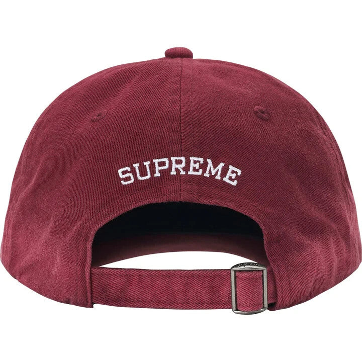 Supreme Leather Applique 6-Panel Red