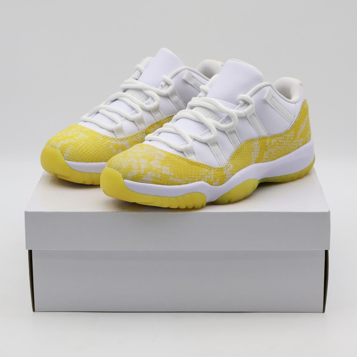 AH7860-107 Nike Air Jordan 11 Retro Low Yellow Snake Skin Gold (Women's)