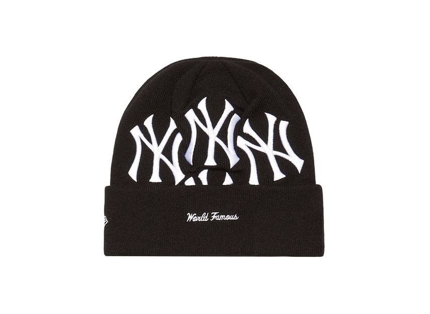 Supreme New York Yankees New Era Box Logo Beanie Black