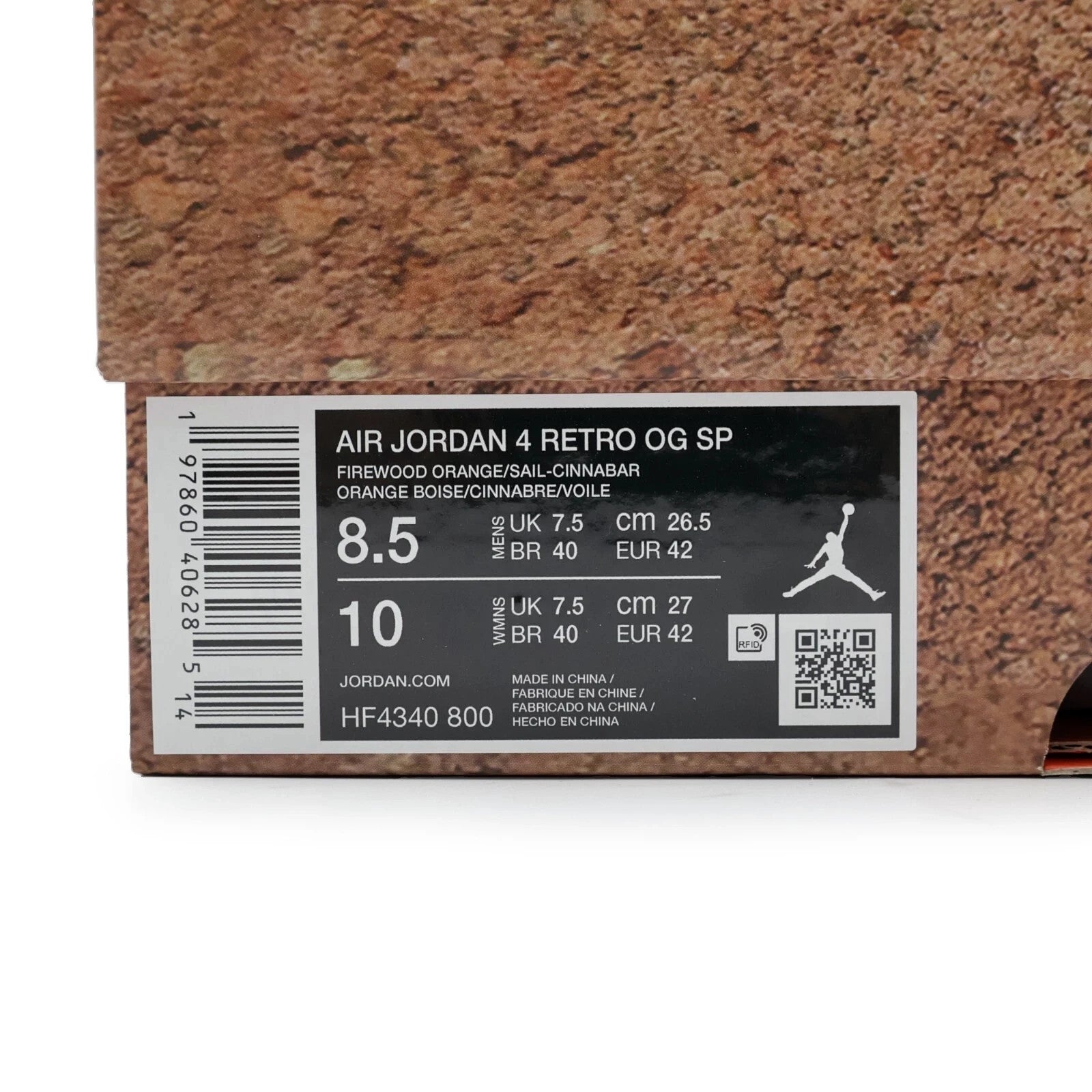 HF4340-800 Nigel Sylvester Nike Air Jordan 4 Retro OG Brick By Brick (Men's)