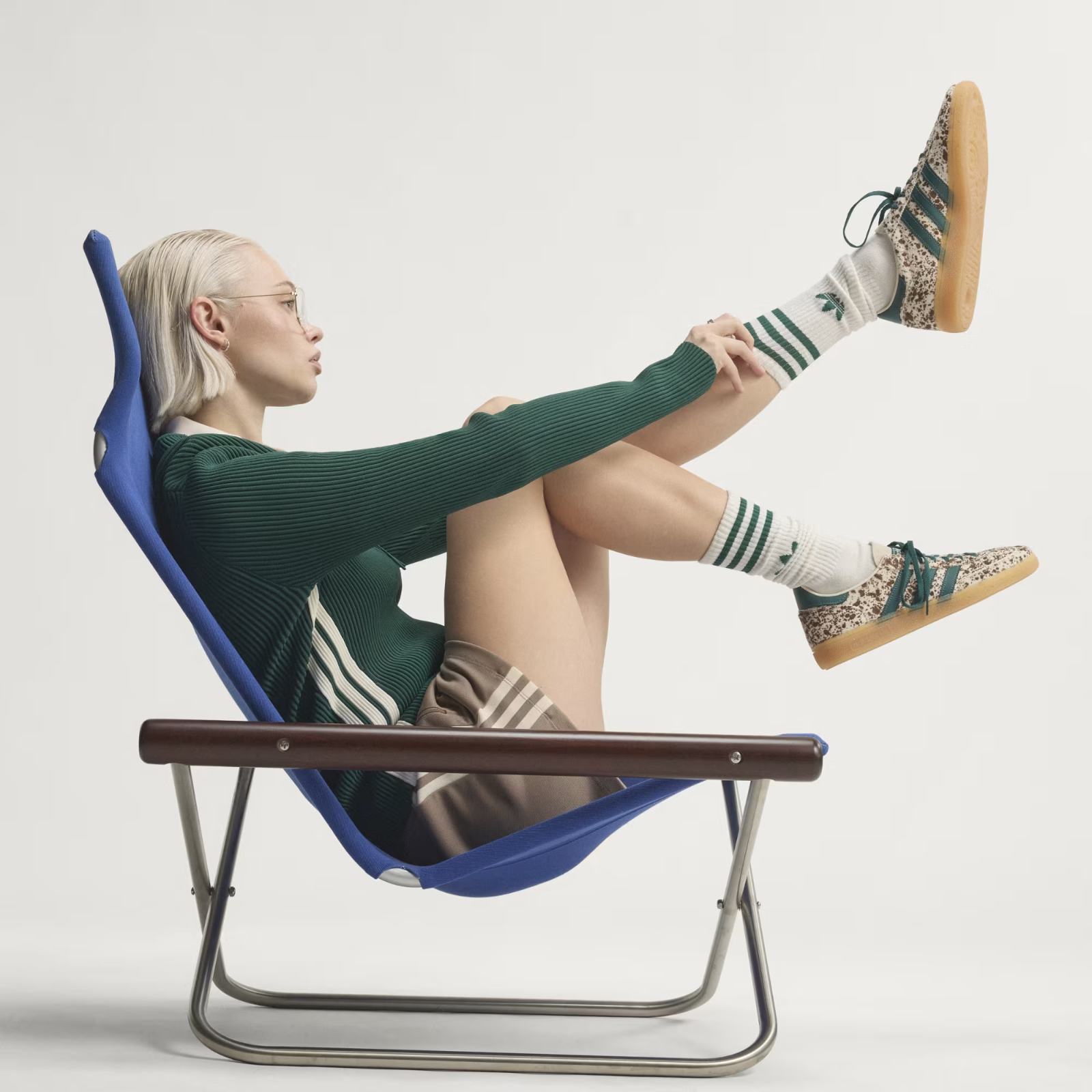 KI2181 adidas Handball Spezial "Off White/Rich Green/Dark Brown" (Women's)