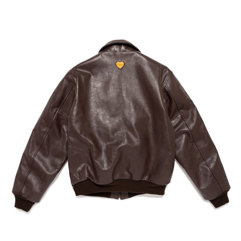 HUMAN MADE Leather Jacket Brown