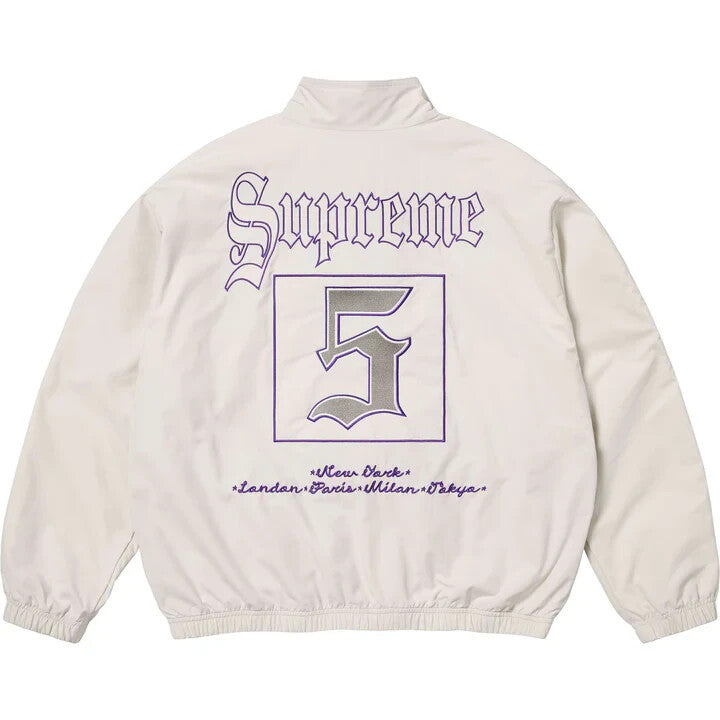 Supreme Old English Track Jacket White