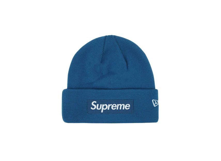 Supreme New Era Box Logo Beanie Blue (23FW)