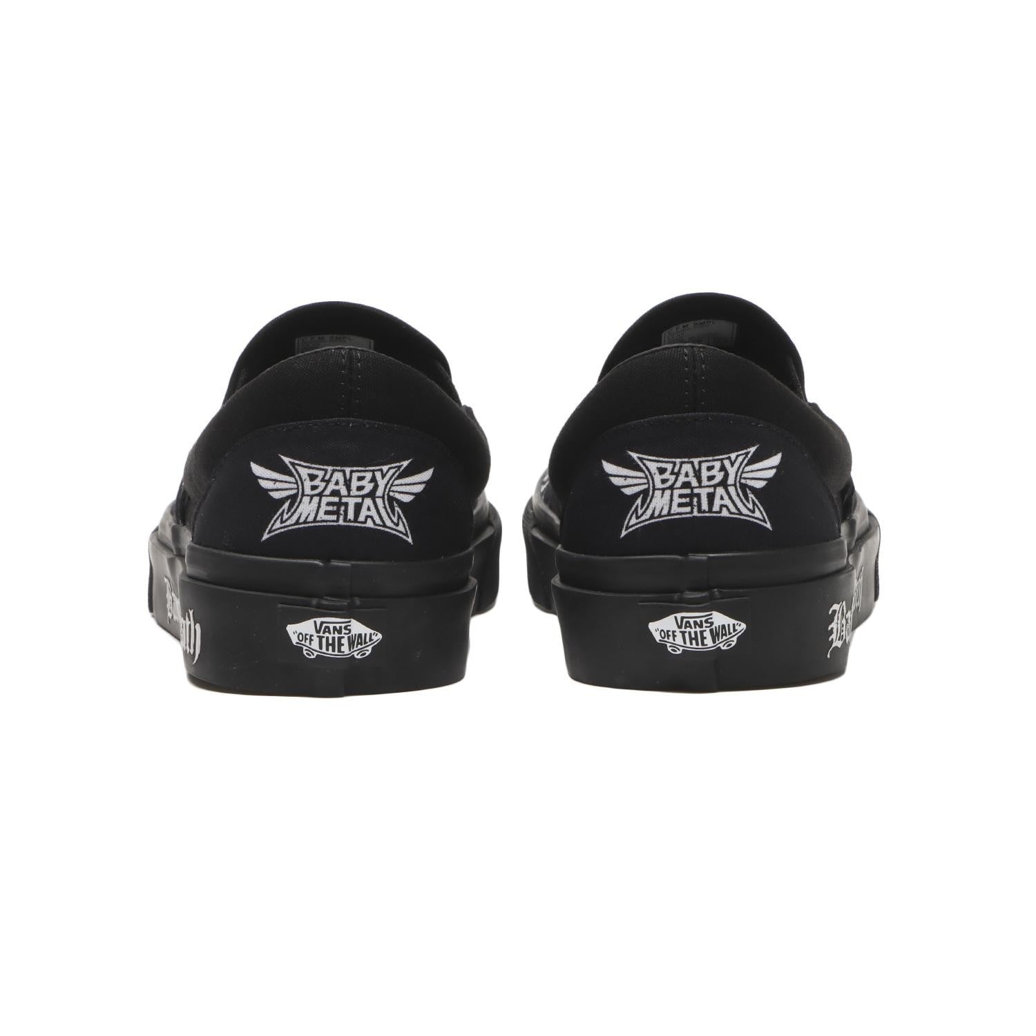 702999-0001 BABYMETAL Vans Slip-On Black White (V98CF BABYMETAL) (Men's)