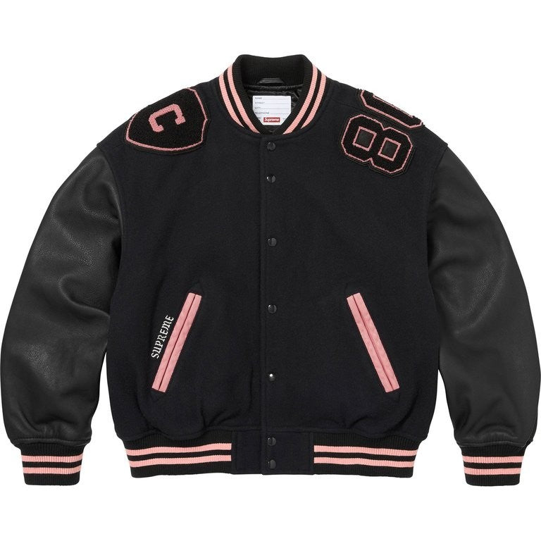 Supreme Captains Varsity Jacket Black