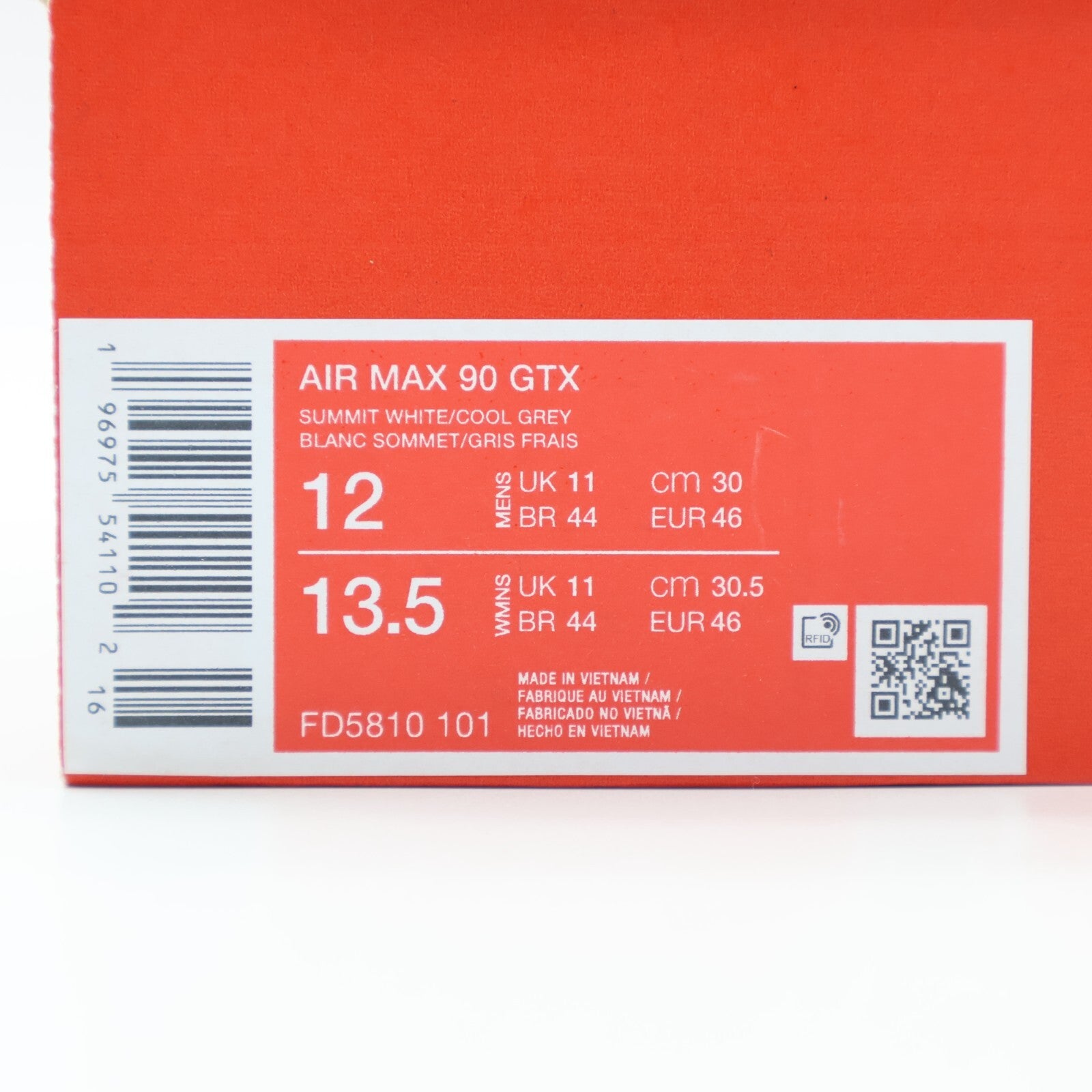 FD5810-101 Nike Air Max 90 GORE-TEX Bright Crimson (Men's)