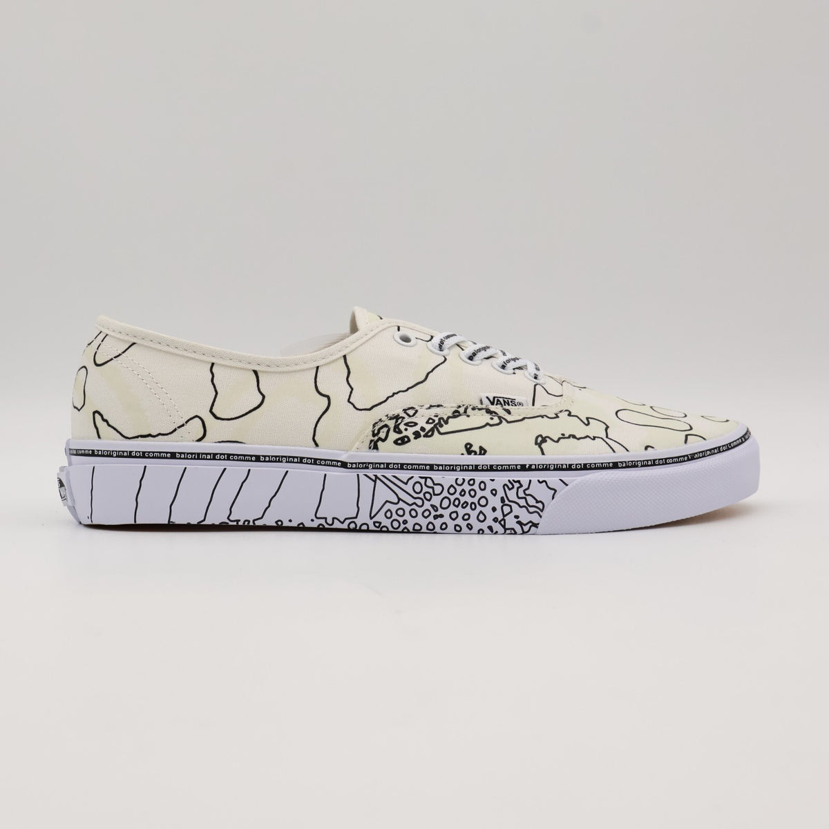 684481-0001 Bal Vans Authentic Natural Off White Line Drawing (Men's)
