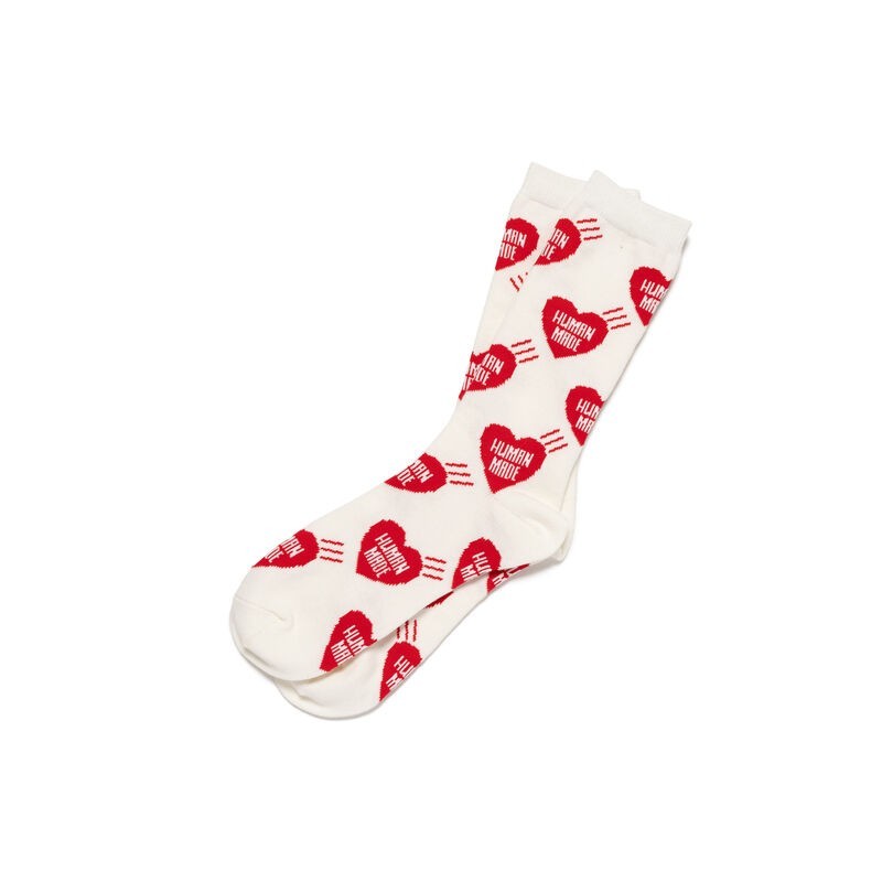 HUMAN MADE Heart Socks White