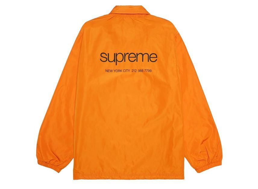 Supreme Nyc Coaches Jacket Orange