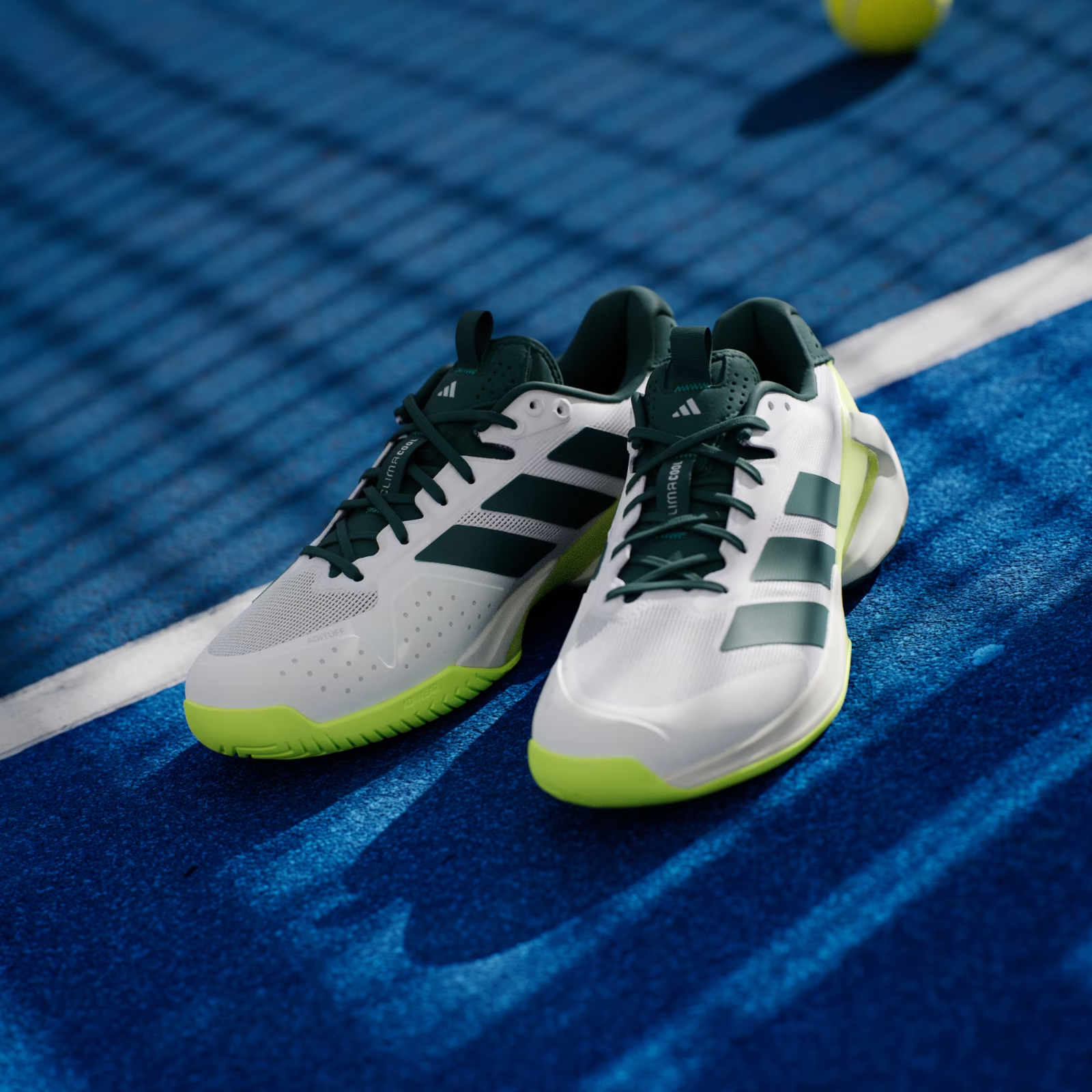 JR2714 adidas Adizero Ubersonic 5 Tennis Cloud White Aurora Ivy  (Men's)