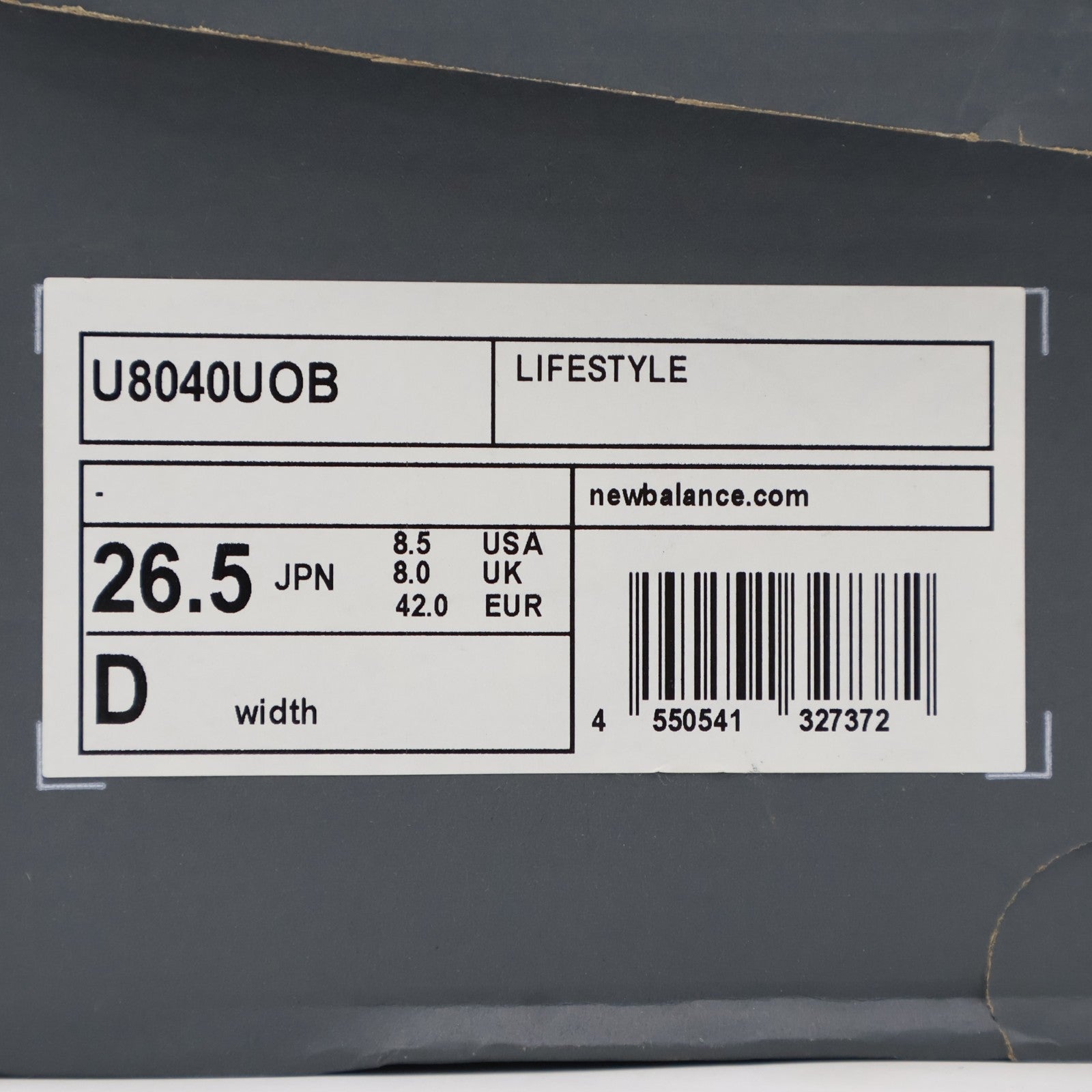 U8040UOB New Balance 8040 Black (Men's)