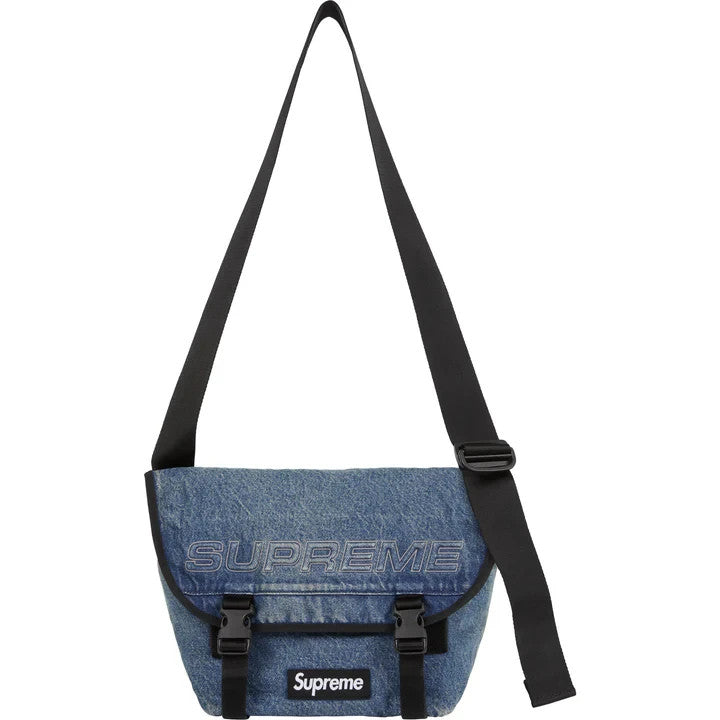 Supreme Denim Messenger Bag Washed Indigo