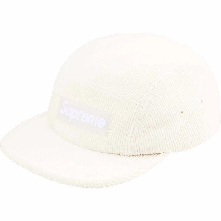 Supreme Corduroy Camp Cap White