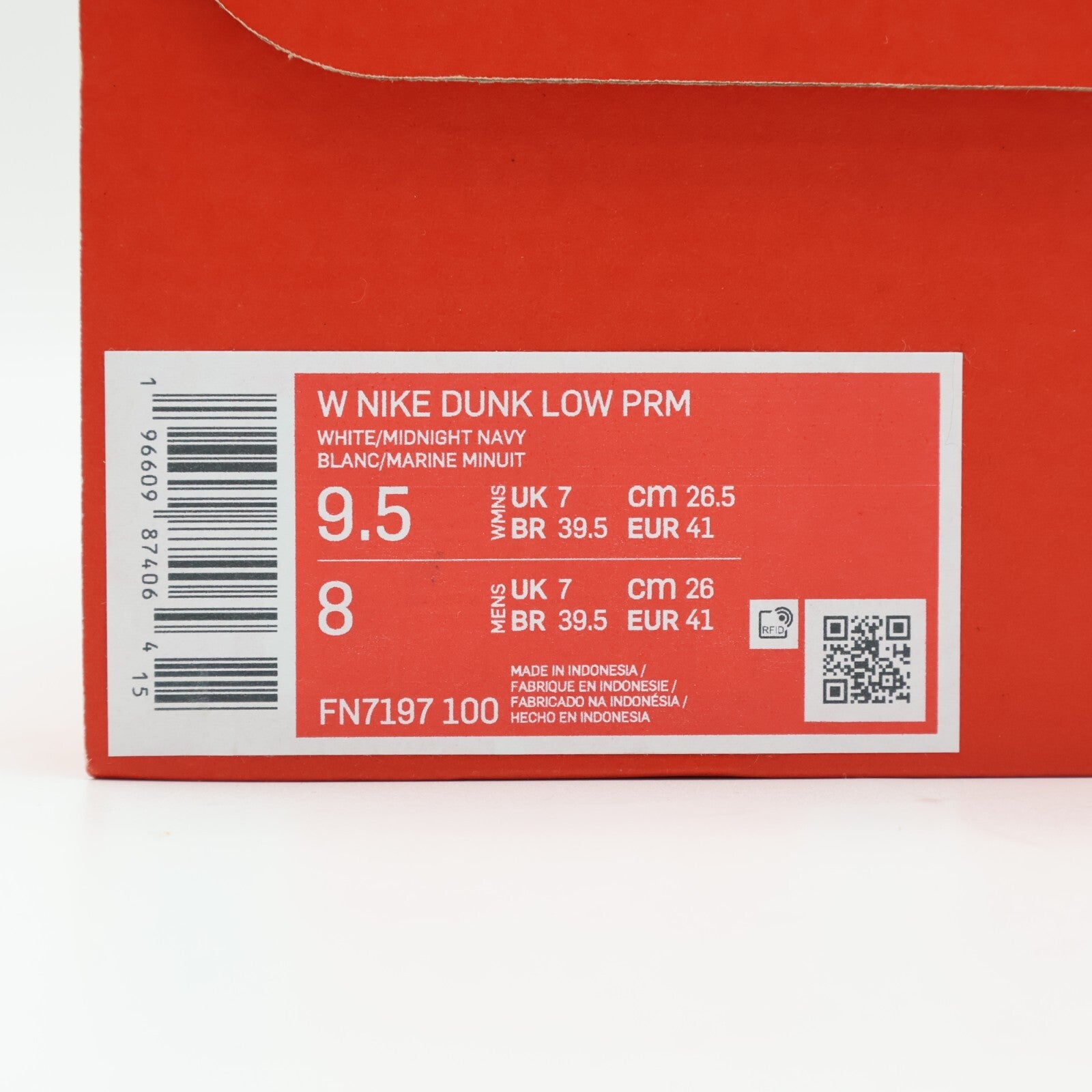 FN7197-100 Nike Dunk Low PRM Midnight Vintage Navy White Coconut Milk (Women's)