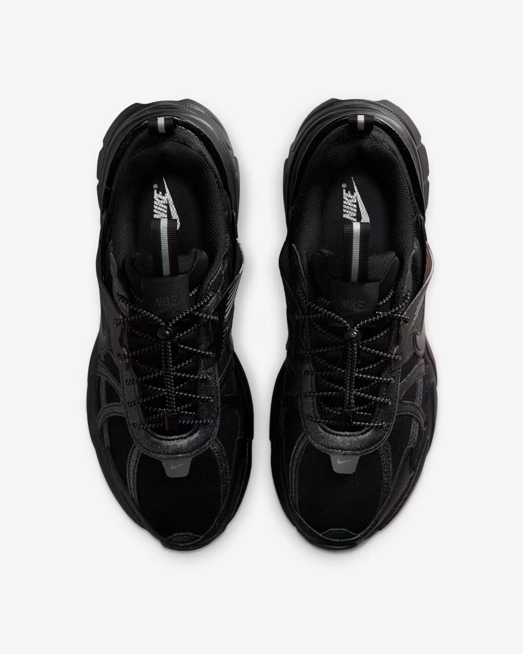 IH0388-001 Nike V2K Run Shoes Black Metallic Silver Anthracite (Women's)
