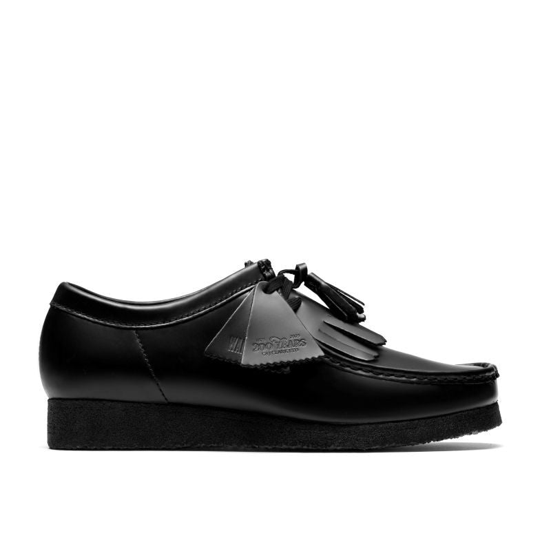 26183780 Clarks Wallabee Black High Shine Leather ( Men's )