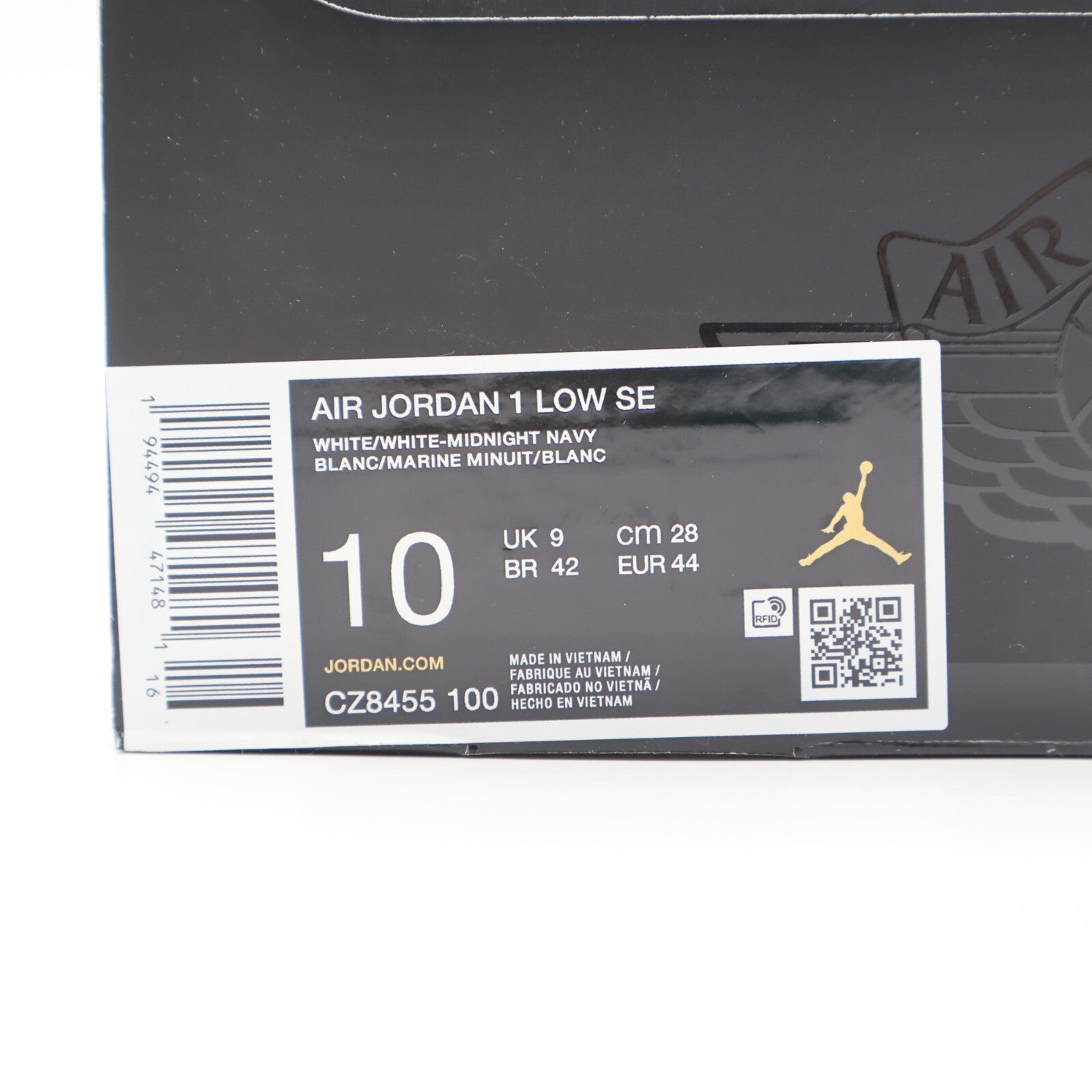 CZ8455-100 Nike Air Jordan 1 Low Washed Denim Midnight Navy White Blue (Men's)