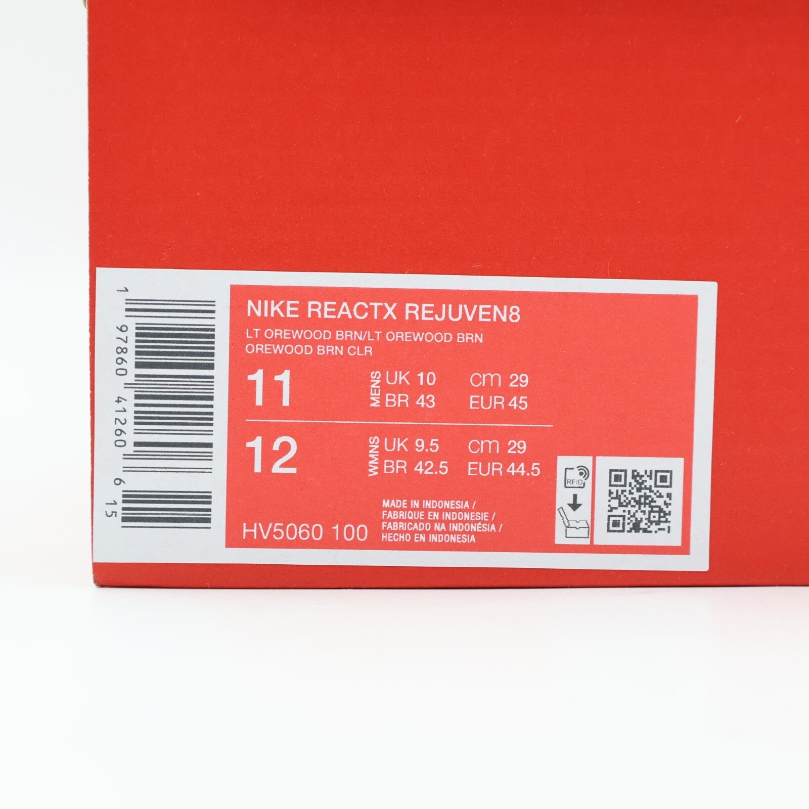 HV5060-100 Nike ReactX Rejuven8 Light Orewood Brown (Men's)