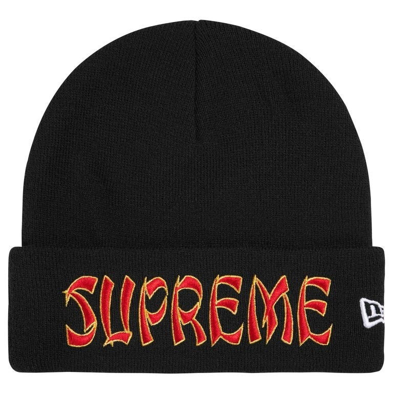 Supreme New Era Action Beanie Black