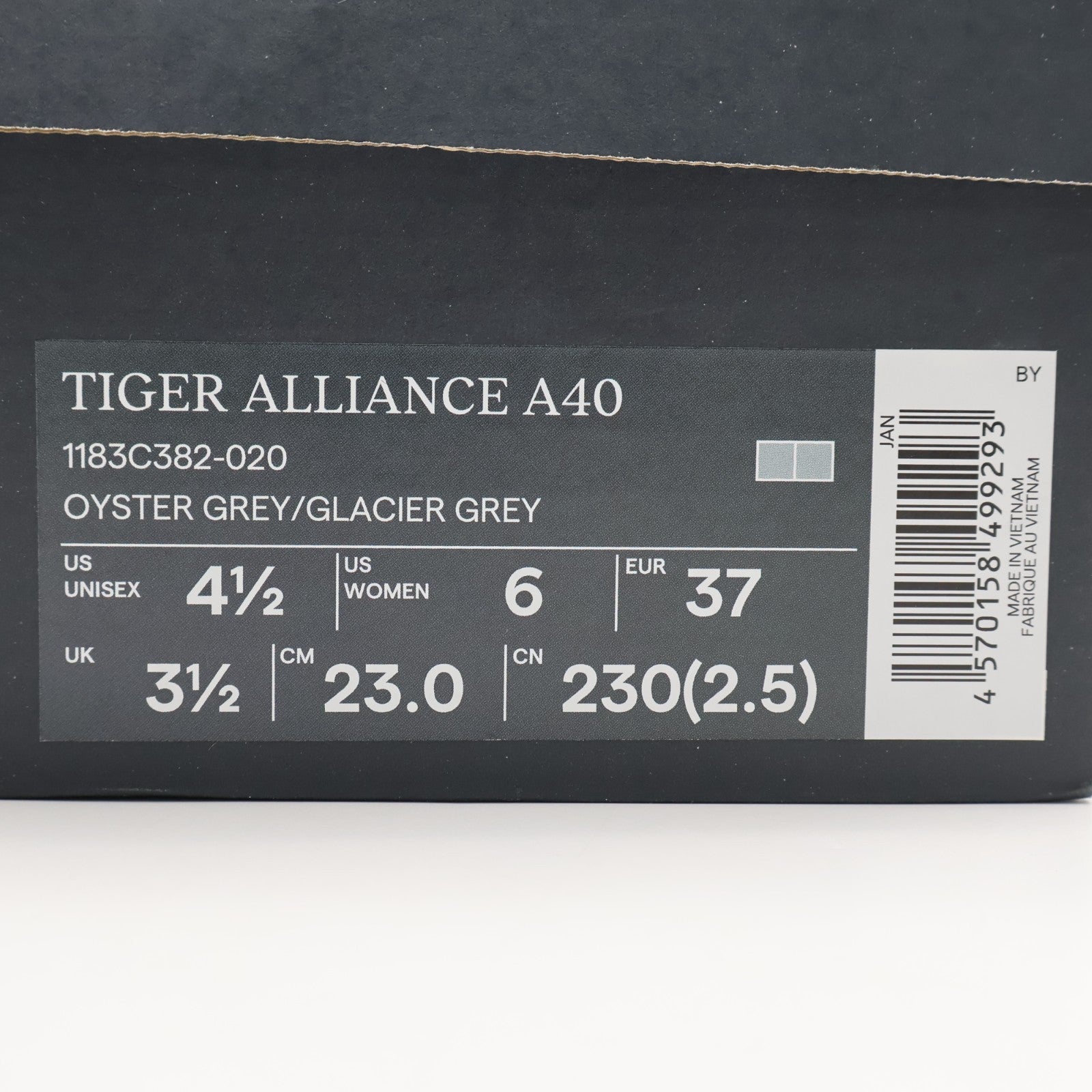 1183C382-020 Onitsuka Tiger Tiger Alliance A40 OYSTER GREY GLACIER GREY (Men's)